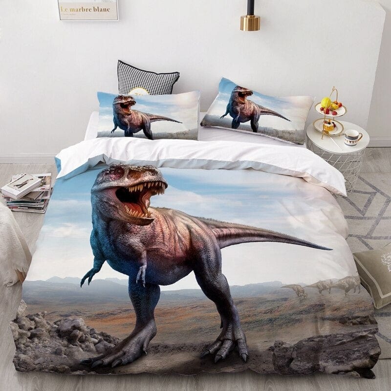 Bettdecke mit Dinosaurier-Print