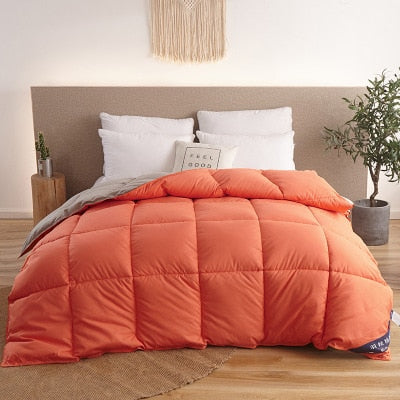 Hochwertige Polycotton-Bettdecke in Orange