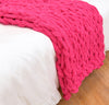 Chenille Chunky Pink Strickdecke