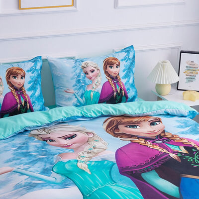 Bettwäsche-Set mit Anna- und Elsa-Zeichnung