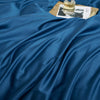 Bettwäscheset aus 100 % Baumwolle, einfarbig, Entenblau