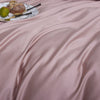 Einfarbiges Bettwäscheset aus 100 % Baumwolle in Puderrosa