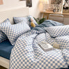 Mini-Bettwäsche-Set mit Karomuster in Blau und Weiß