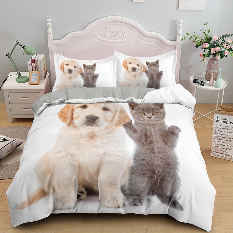 Baby-Labrador- und Chartreux-Bettbezug