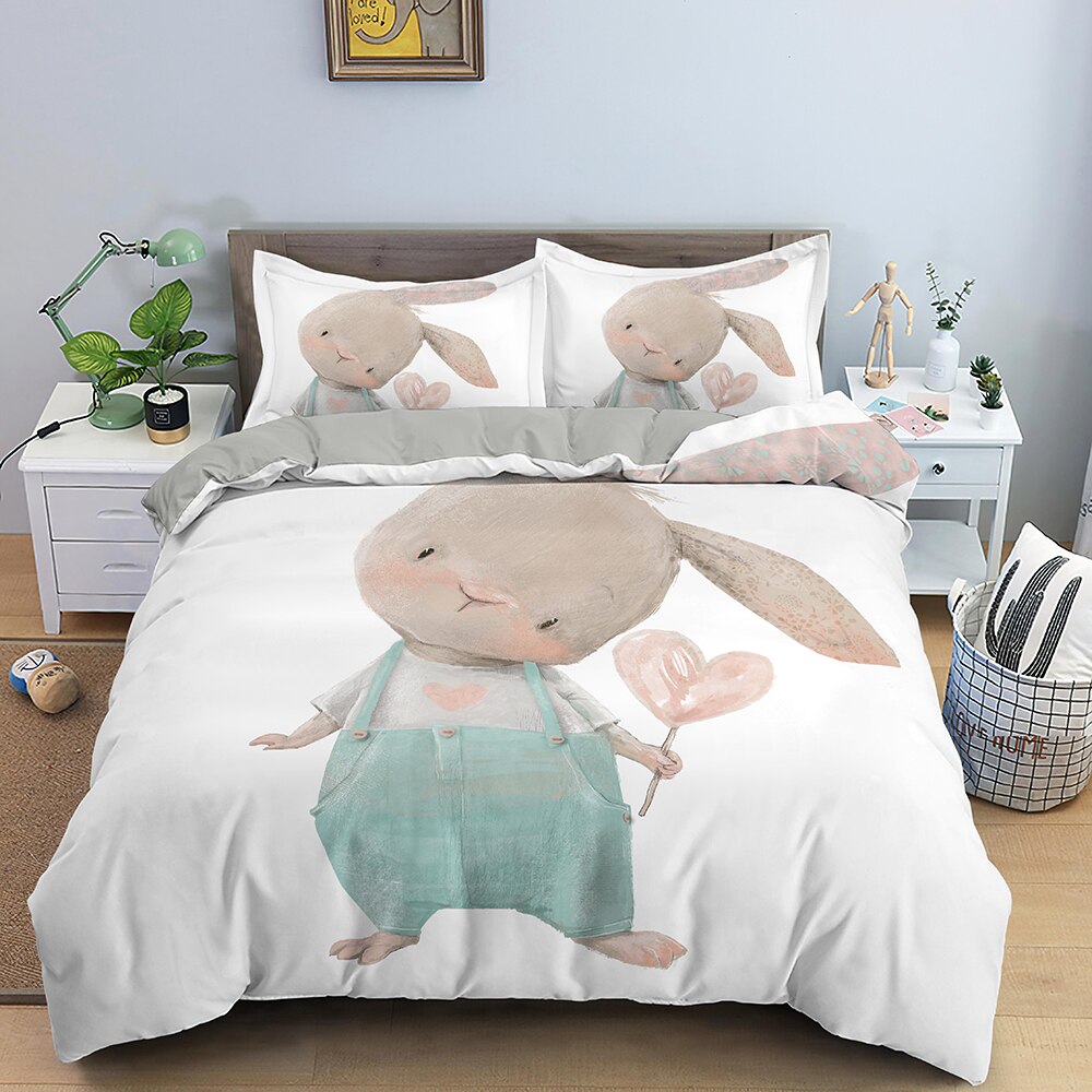 Baby-Kaninchen-Bettbezug für Kinder