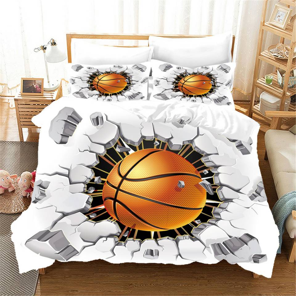 Basketball-weißer Bettbezug