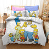 Weißer Bettbezug Die Simpsons-Familie