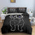 Bulldoggen-Bettbezug mit Brille