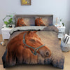 Kastanienbrauner Pferde-Bettbezug