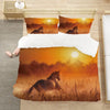 Pferd im Weizen Bettbezug