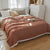 Bettbezug aus Baumwollgaze in Schokoladenbraun