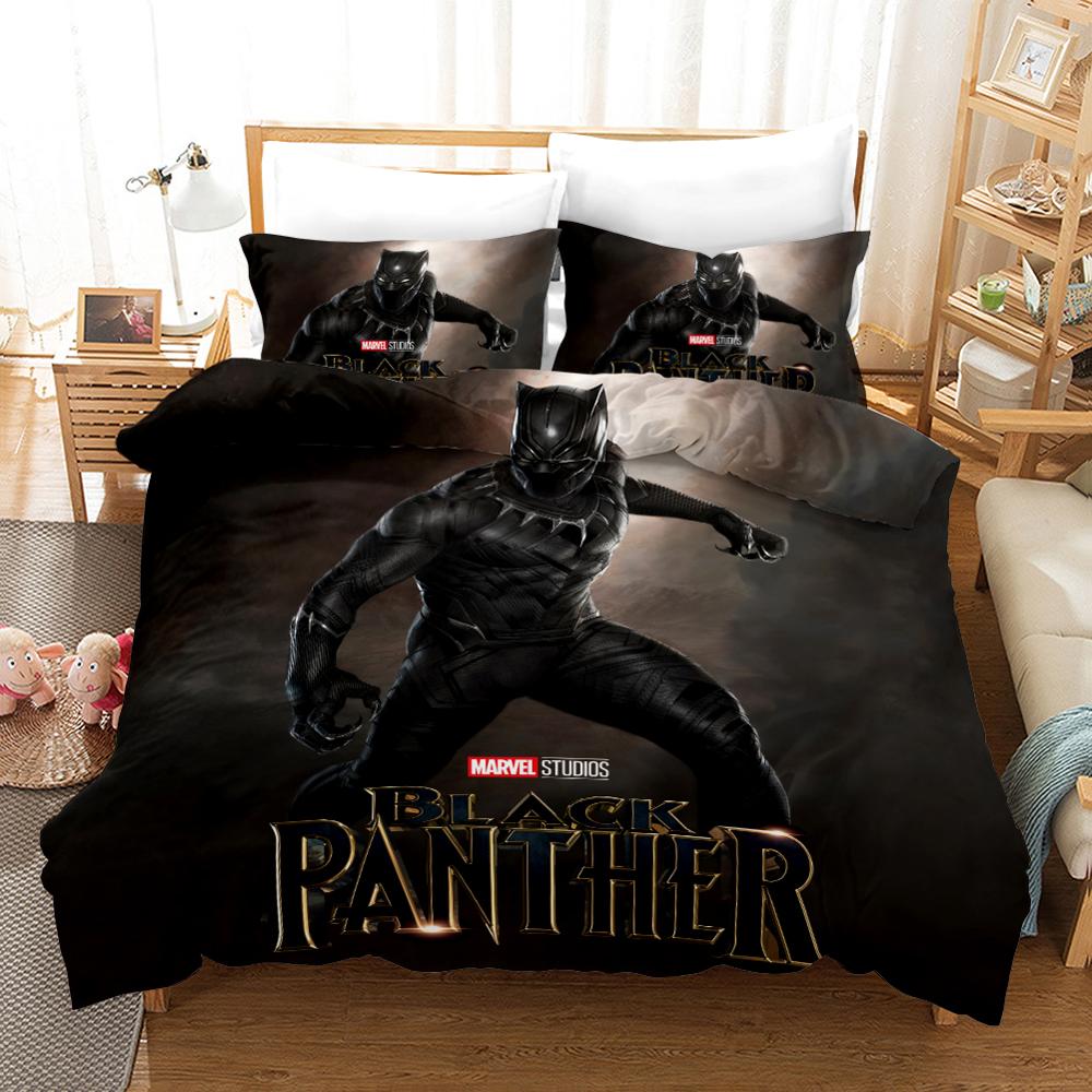 Bettbezug Disney Marvel Black Panther Schwarz