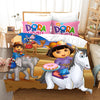 Bettbezug „Dora, die Entdeckerin und Diego in der Wüste“.