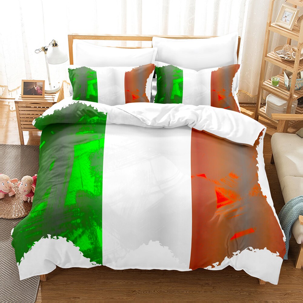 Bettbezug mit italienischer Flagge
