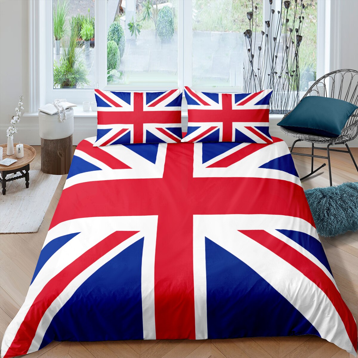Bettbezug mit britischer Flagge