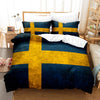 Bettbezug mit schwedischer Flagge