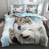 Weißer Wolf-Familien-Bettbezug