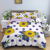 Bettbezug mit Sonnenblumen-Blumenmuster