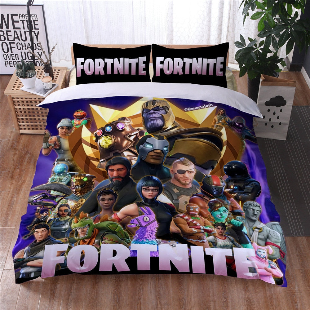 Fortnite und Thanos Bettbezug