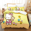 Bettbezug Hello Kitty Gelbe Blumen