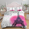 Bettbezug I Love Paris Eiffelturm Rosa