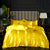 Glänzender gelber Satin-Bettbezug