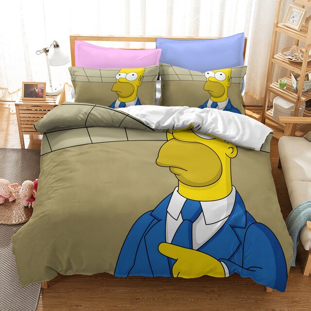 Bettbezug Die Simpsons Homer Beige