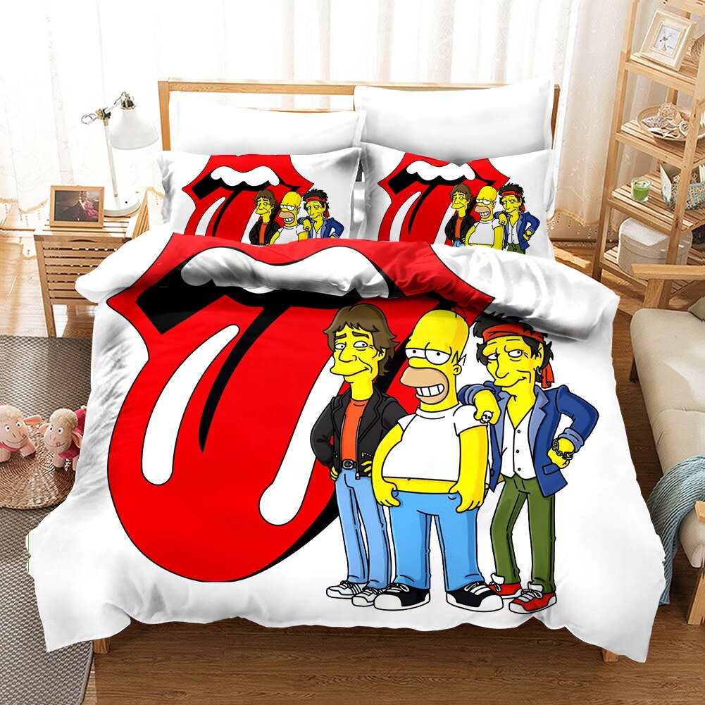 Bettbezug Die Simpsons Rolling Stones