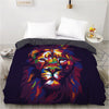 Mehrfarbiger Löwen-Bettbezug