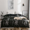 Bettbezug aus schwarzem Marmor
