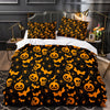 Bettbezug Schwarz und Orange Halloween