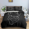 Schwarzer Bettbezug Bulldogge Hund