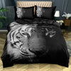 Schwarz-weißer Tiger-Bettbezug