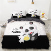Bettbezug mit Panda und weißer Maus