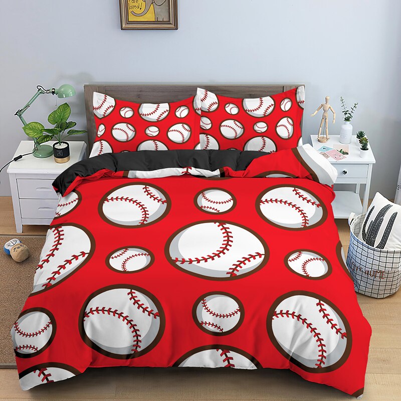 Baseball-roter Bettbezug