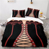 Bettbezug aus sexy Spitze in Rot und Schwarz