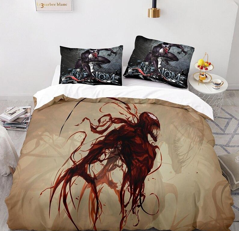 Rot-weißer Venom-Bettbezug