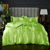 Satin-glänzender grüner Bettbezug