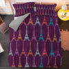 Bettbezug mit violettem Eiffelturm