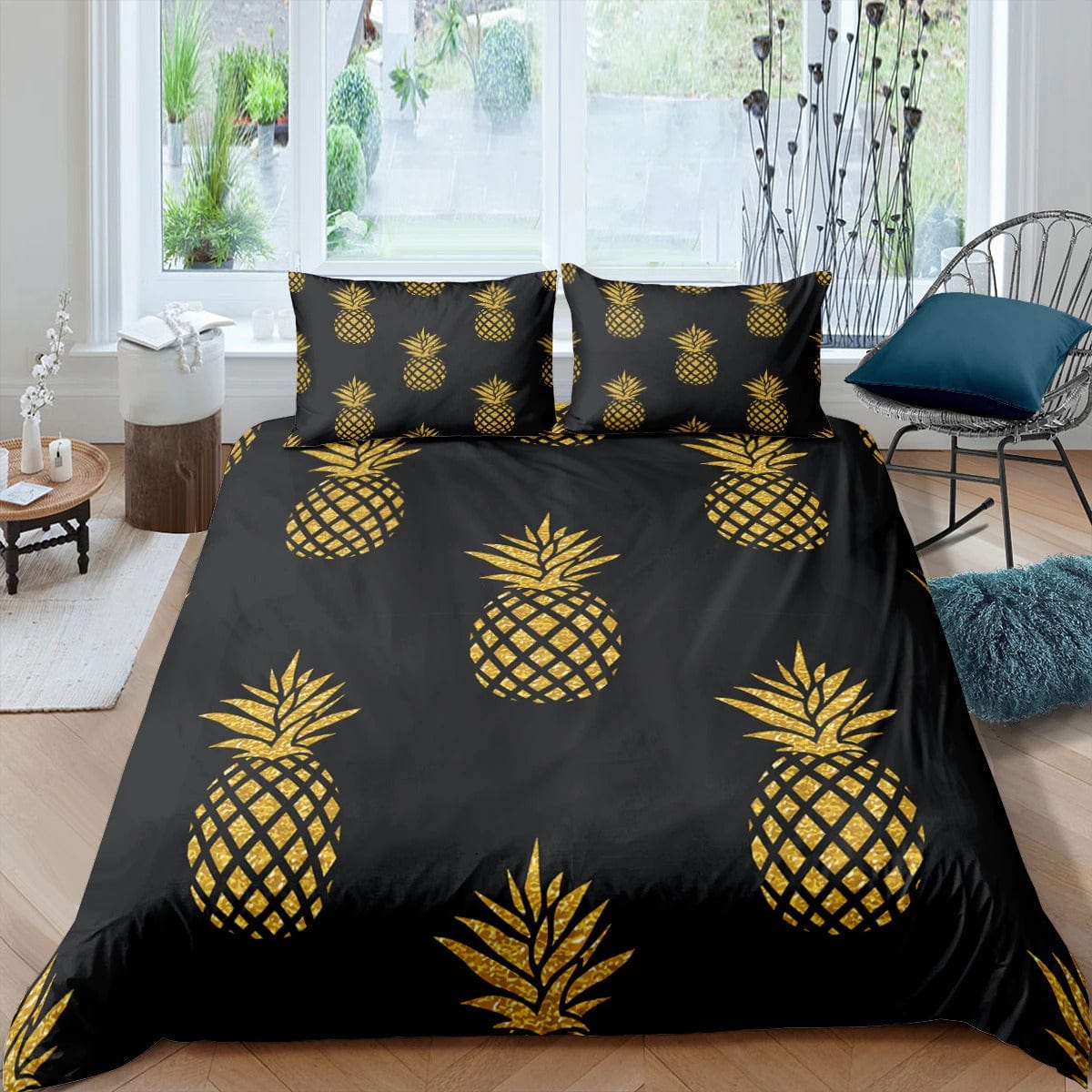 Ananas-Einzelbettbezug