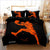 Schwarzer und orangefarbener Basketball-Bettbezug