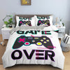 Gamer Game Over Weißer Bettbezug