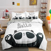 Weißer Panda-Bettbezug
