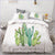 Weißer Bettbezug mit Kaktusmuster