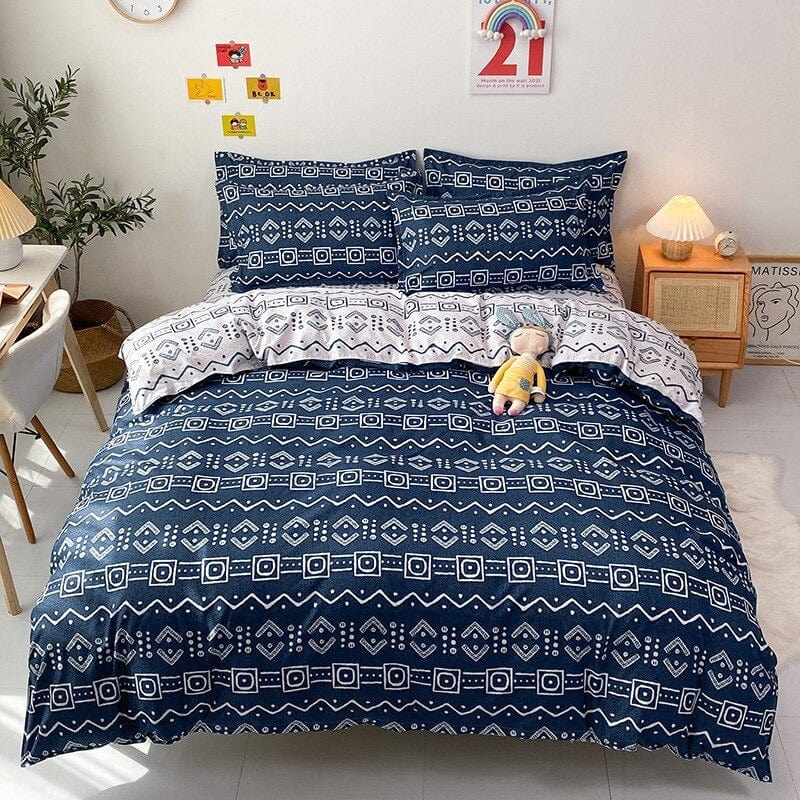 Bettbezug Marineblau im skandinavischen Stil