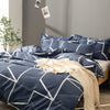Skandinavischer blauer Bettbezug