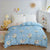 Blauer Blumen-Bettbezug Petit Bouquet