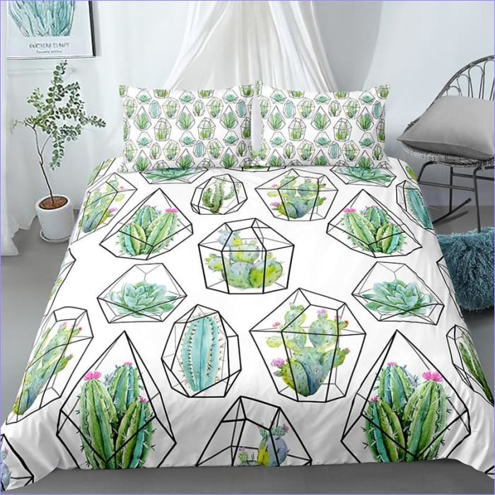 Skandinavischer Kaktus-Bettbezug