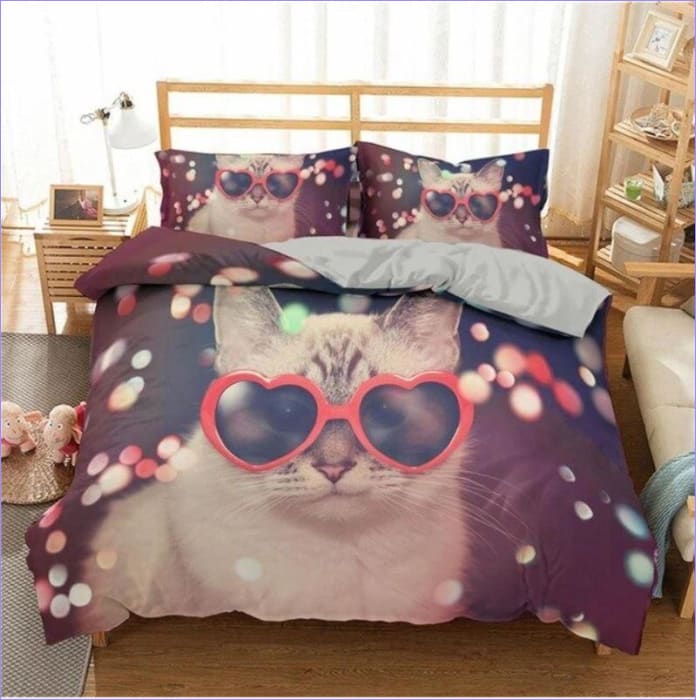 Glamour-Katzen-Bettbezug