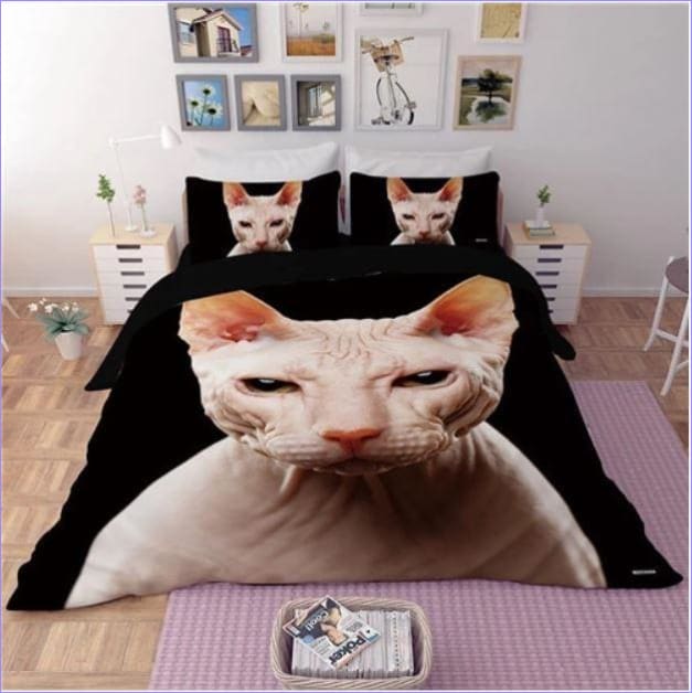 Sphynx-Katze-Bettbezug